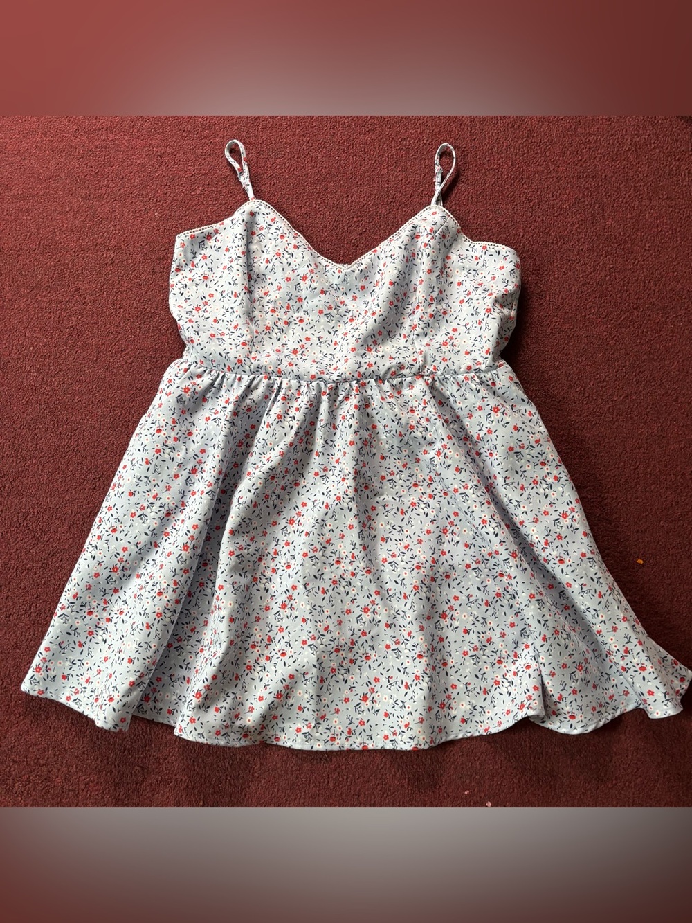 Francesca’s Mi Ami floral backless mini dress with pockets XL